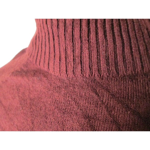 Forever 21 Sweater Dress Burgundy Turtleneck Long Sleeve Acrylic S (RK81) - Picture 4 of 10